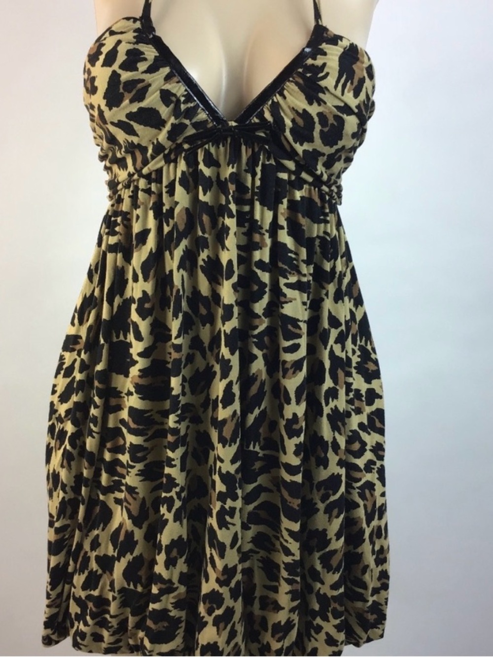 Betsy Johnson Cheetah/Leopard Print Babydoll Bubble Dress size 2